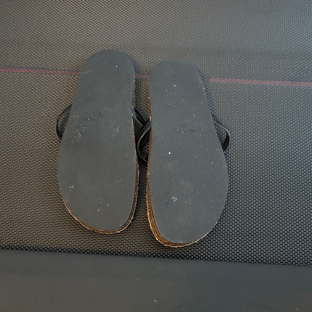 Tory Burch Black and Tan Slide Sandals - Picture 4 of 4